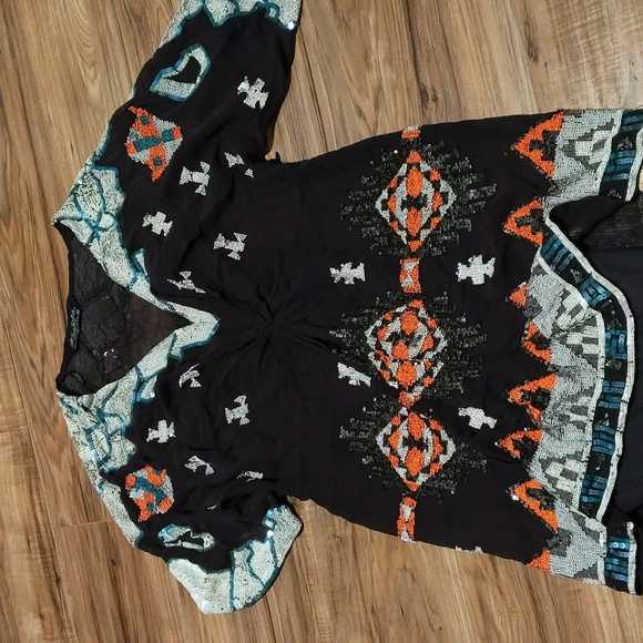 All Saints Sequined Aztec Chariot Dress - Picture 5 of 8